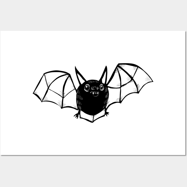 Halloween cute bat Wall Art by Chill Studio